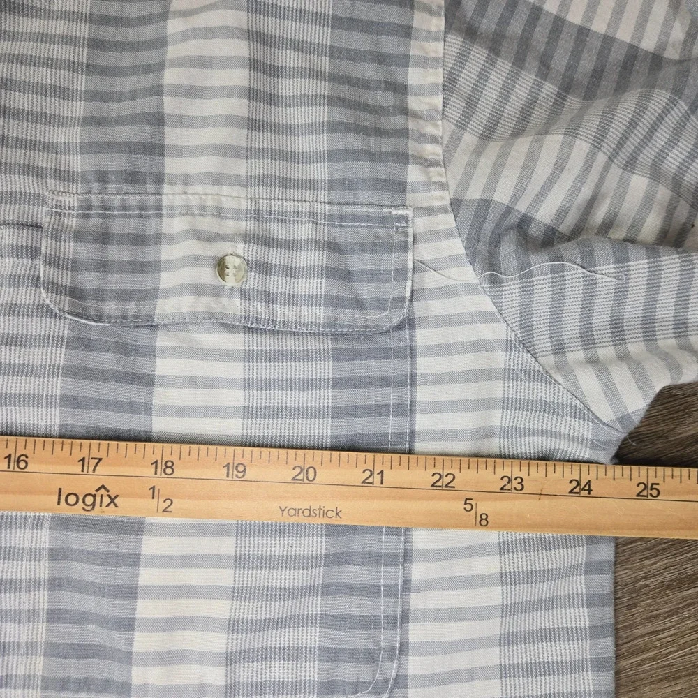 Vintage 90s Levis San Francisco Shirt Mens XL Gray Stripe Western Workwear